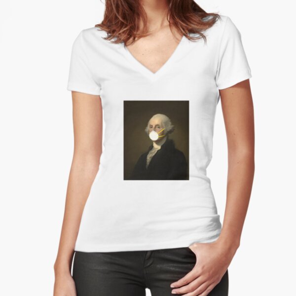 George Washington: Masked Fitted V-Neck T-Shirt