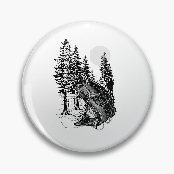 Item preview, Jumping Bass In The Forest Fishing  designed and sold by jakehughes2015.