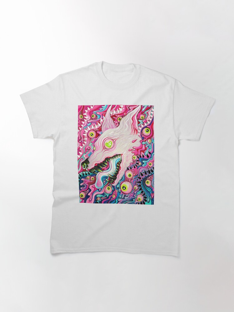 Alternate view of Glitterwolf Acrylic Painting Classic T-Shirt