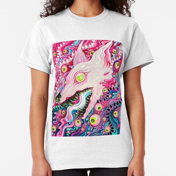 Glitterwolf Acrylic Painting Classic T-Shirt