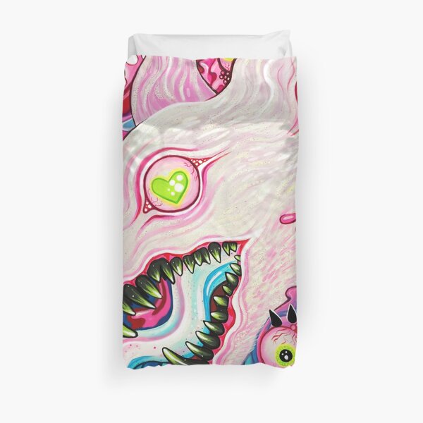 Glitterwolf Acrylic Painting Duvet Cover