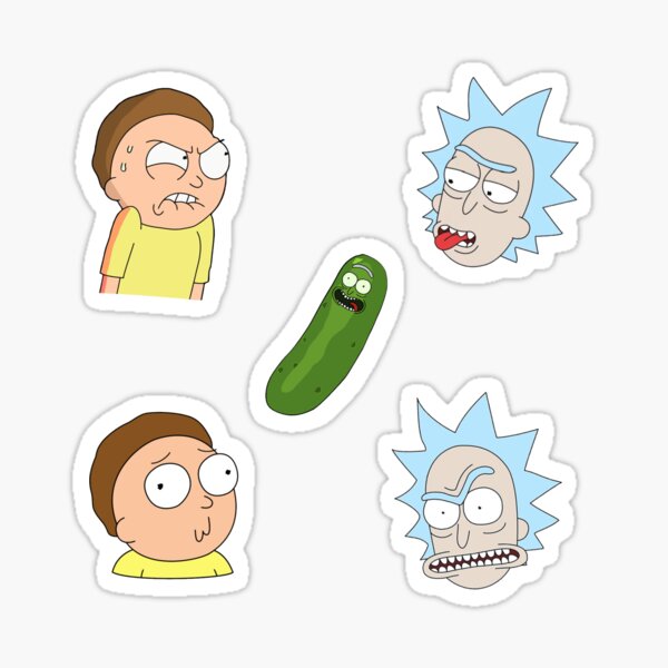 Rick and Morty set Sticker
