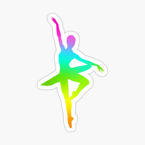 Abstract colorful ballerina  Sticker