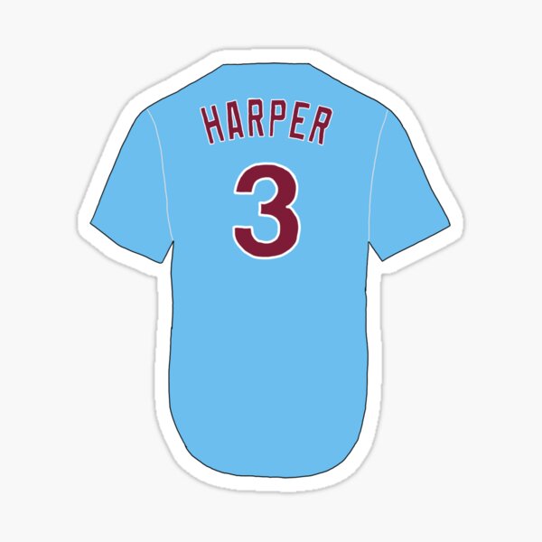 Bryce Harper Jersey Sticker for Sale by meganhoban