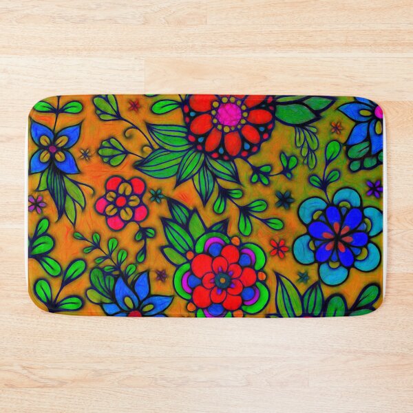 Item preview, Bright Flowers Tan Background designed and sold by Mark J Dunn.