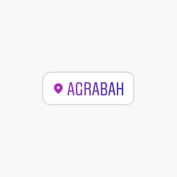 Pegatina Etiqueta de ubicación de Agrabah Pegatina