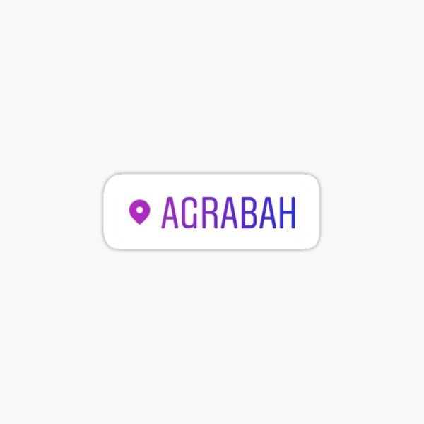 Agrabah Location Tag Sticker Sticker