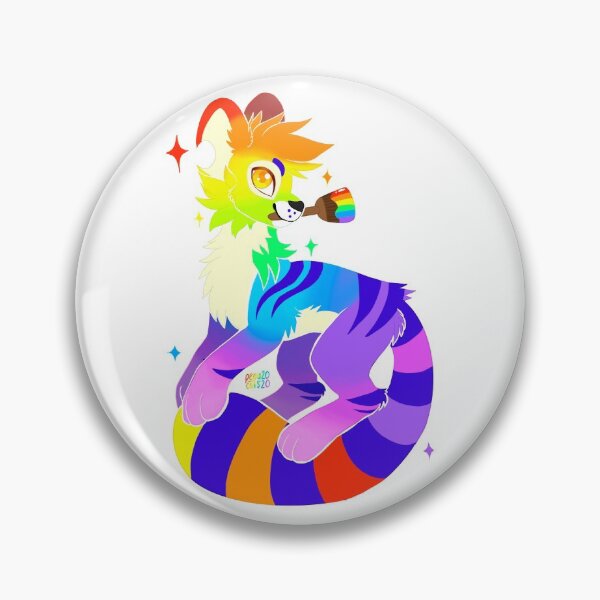 Item preview, Neopets Kougra Gay Pride designed and sold by pegacat.