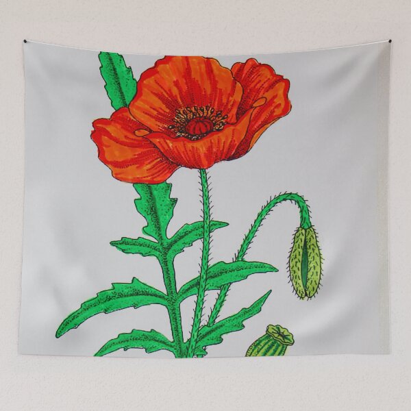 Item preview, Red poppy flower designed and sold by Mark J Dunn.