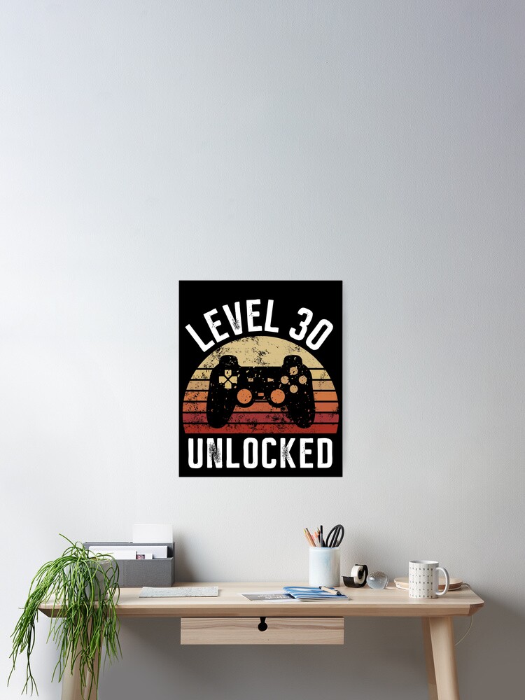 Level 30 Unlocked 1989 Gamer 30th Birthday Gift T-Shirt Level 30 Unlocked 1989 Gamer 30th Birthday Gift T-Shirt