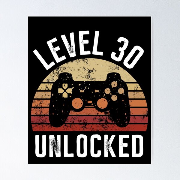 Level 30 Unlocked Shirt 1989 Birthday Video Gamer Sunset Level 30 Unlocked Shirt 1989 Birthday Video Gamer Sunset