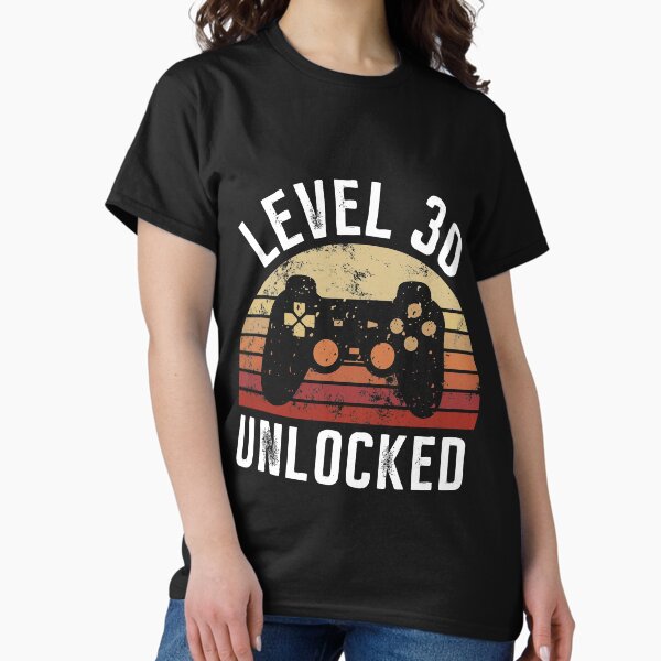 Item preview, Level 30 Unlocked Shirt Video Gamer 30th Birthday Gifts Tee T-Shirt designed and sold by reallsimplelife.