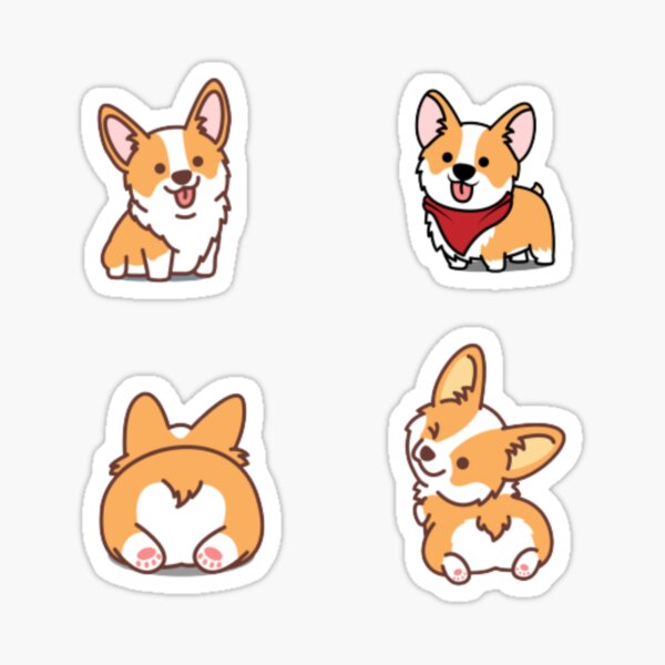 Corgi Stickers | Redbubble