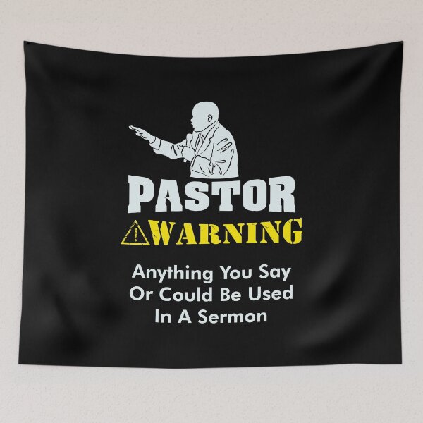 Item preview, Pastor Warning Funny Gift designed and sold by Rafał Gierok.
