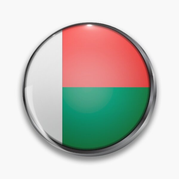 Item preview, Madagascar Flag Round Metal Frame designed and sold by mattpanta.