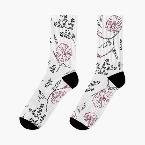 Item preview, plum and black colored pattern of leaves and flowers designed and sold by PeterProtozoa.