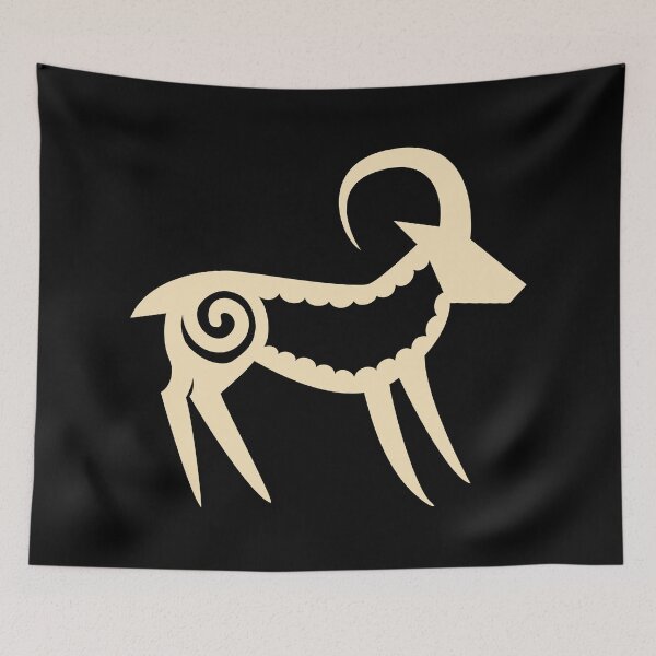 Item preview, Goat (or sheep) Glyph (cream) designed and sold by Argent Whiskers.