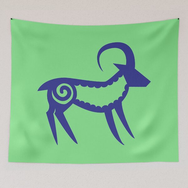 Item preview, Goat (or sheep) Glyph (blue) designed and sold by Argent Whiskers.
