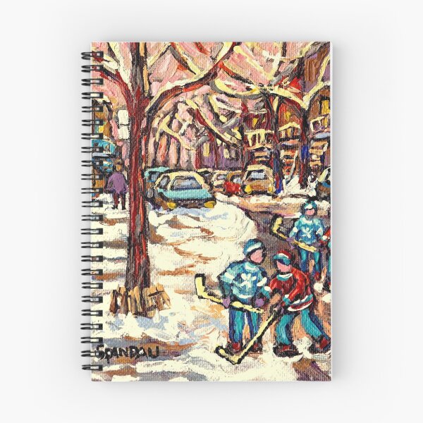 Item preview, WINTER STREETS OF THE CITY OF MONTREAL HOCKEY ART PAINTING designed and sold by Carole  Spandau.