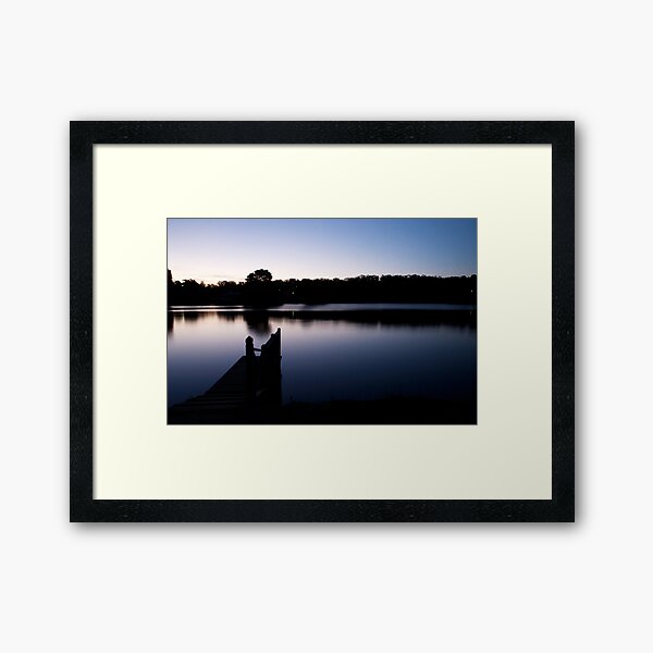Dusk over Lake Daylesford Framed Art Print