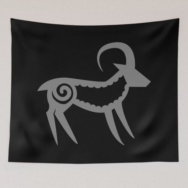 Item preview, Goat (or sheep) Glyph (gray) designed and sold by Argent Whiskers.