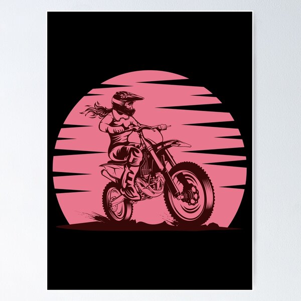 Cute Hot Blonde Motocross Girl Motorcycle Bike Motorbike Poster 20x30 :  : Everything Else