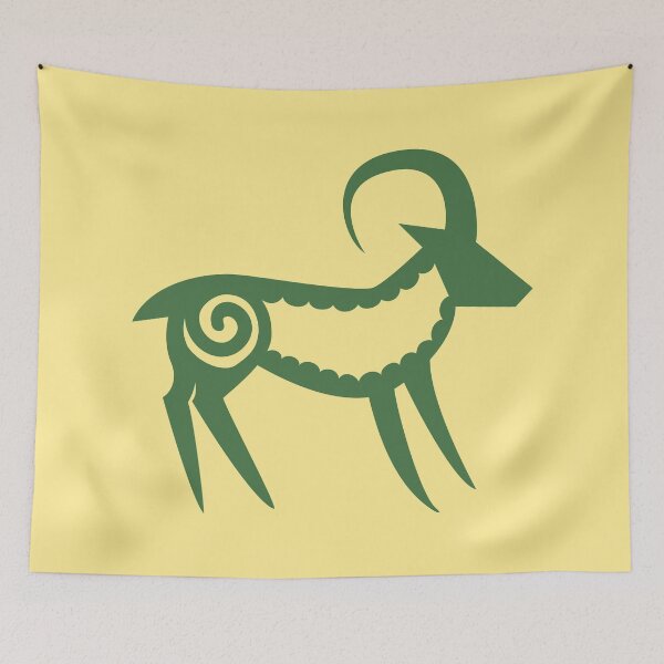 Item preview, Goat (or sheep) Glyph (green) designed and sold by Argent Whiskers.