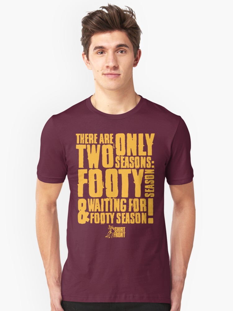Alternate view of Two Seasons: Gold on Maroon Slim Fit T-Shirt