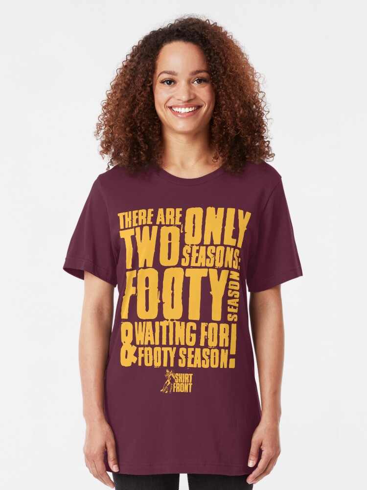 Alternate view of Two Seasons: Gold on Maroon Slim Fit T-Shirt