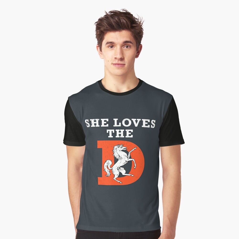 darklordpug I Love The D Broncos Football Women's T-Shirt