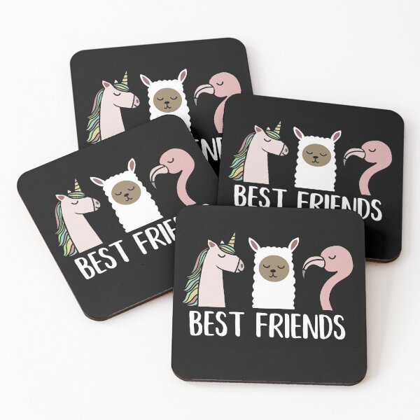 Item preview, Unicorn, Llama, Flamingo Best Friends designed and sold by Logiamerch.