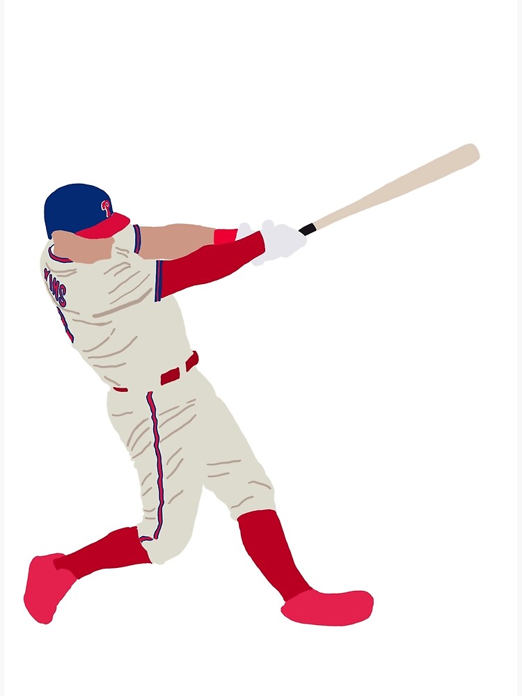 Rhys Hoskins Baseball Player Printed Illustration Card / 