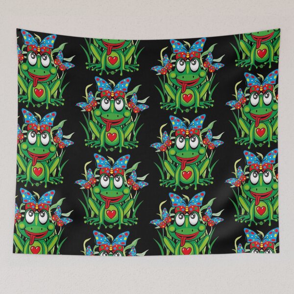 Item preview, 28 Süßer kleiner Frosch Schmetterlinge Herz Zunge designed and sold by Margarita-Art.