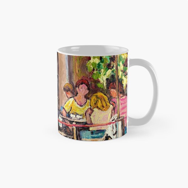 Item preview, SIDEWALK CAFE RUE ST.DENIS BISTRO TERRACE ORIGINAL MONTREAL ART designed and sold by Carole  Spandau.