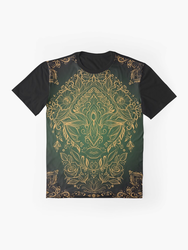 Alternate view of Dreamie's Green Goddess - Dark Graphic T-Shirt