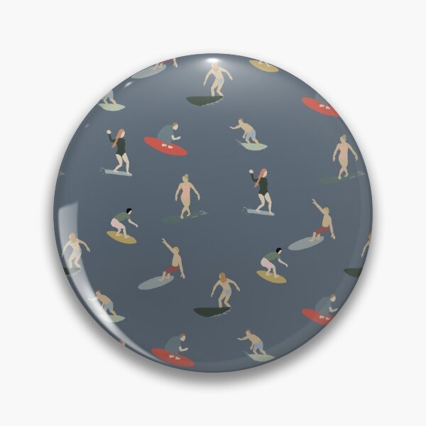 Item preview, Seven Surfers Surfing - Muted Blue designed and sold by hellocando.