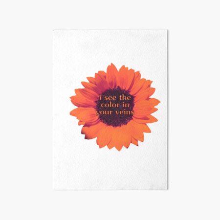 Item preview, 5SOS Wildflower "I see the color in your veins" Sunflower designed and sold by Finn Andrykowski.