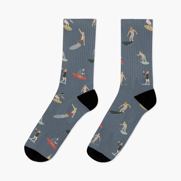 Item preview, Seven Surfers Surfing - Muted Blue designed and sold by hellocando.