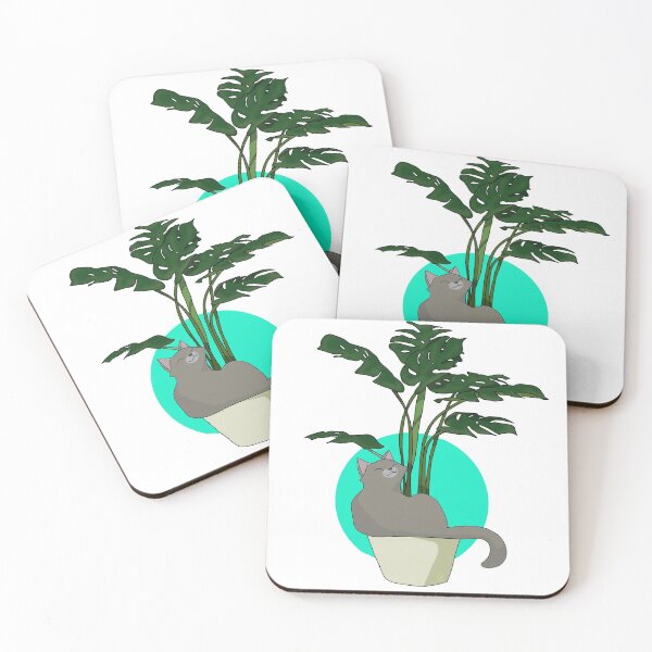 Item preview, Monstera Plant Cat designed and sold by nole-c.