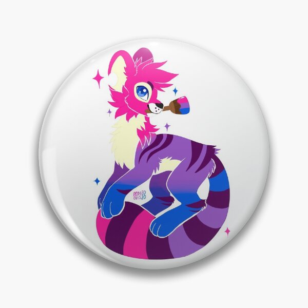Item preview, Neopets Kougra Bisexual Pride designed and sold by pegacat.