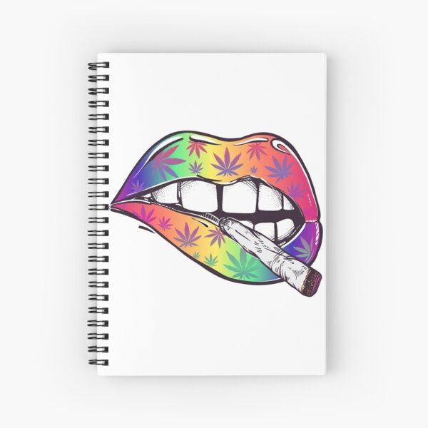 Psychedelic Lips Spiral Notebook