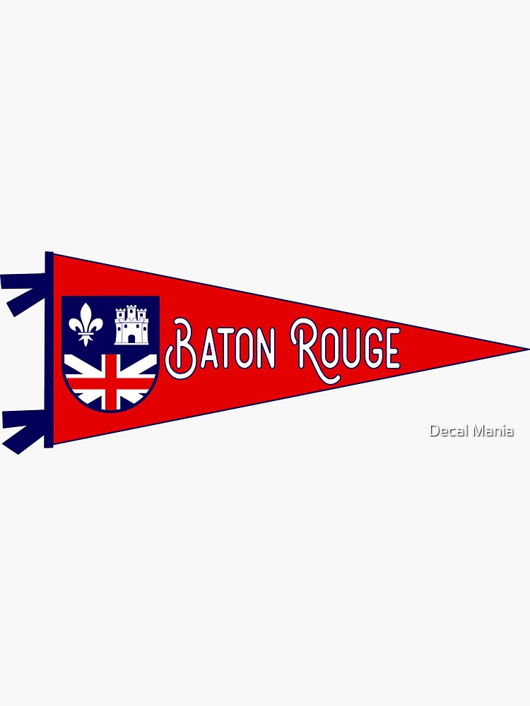 "Baton Rouge Flag Pennant" Sticker for Sale by zsonn Redbubble