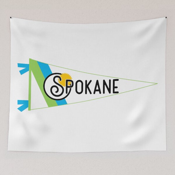 Item preview, Spokane Flag Pennant designed and sold by Decal Mania.