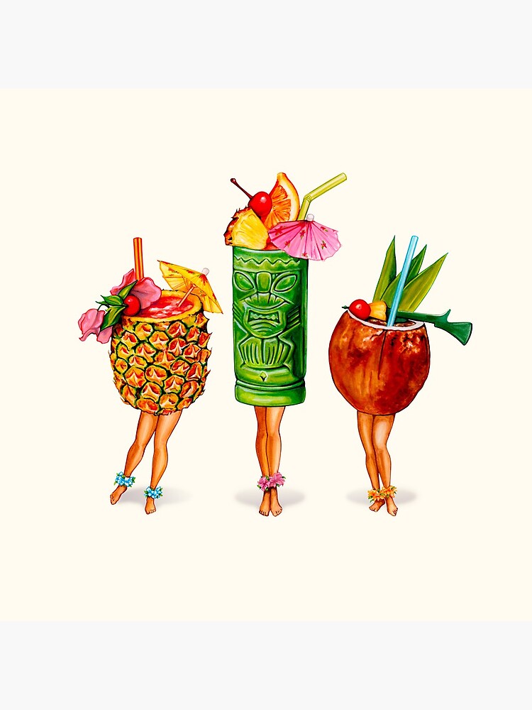 Tiki Cocktail Pin-Ups by KellyGilleran