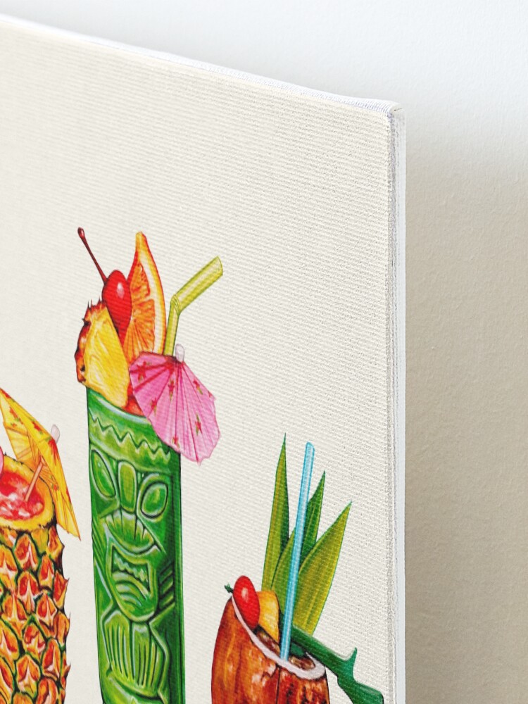 Alternate view of Tiki Cocktail Pin-Ups Mounted Print