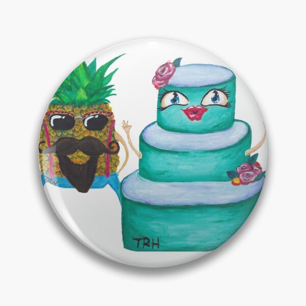 Item preview, Pineapple Guy Meets Cake Lady designed and sold by tiffanycanpaint.