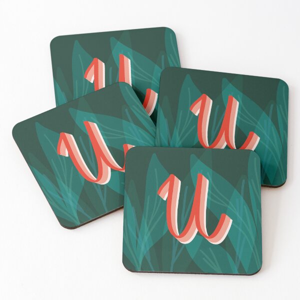 Item preview, U- creative monogram scripted lettering of letter u designed and sold by Ilze Lucero.