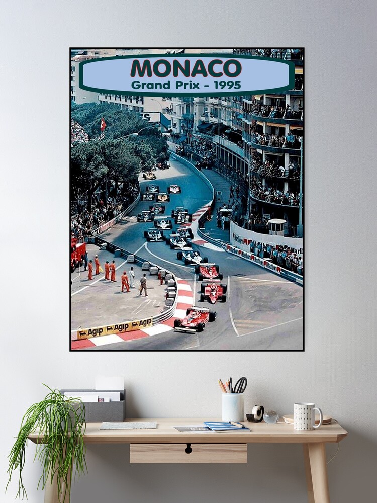 Affiche Officielle Grand Prix F1 De Monaco 1995 - Originale - 40x60 Cm