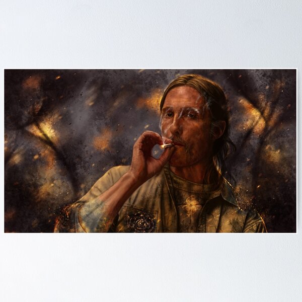 Vista previa del artículo con la obra «True Detective - Rust Cohle 2014», diseñado y vendido por p1xer.
