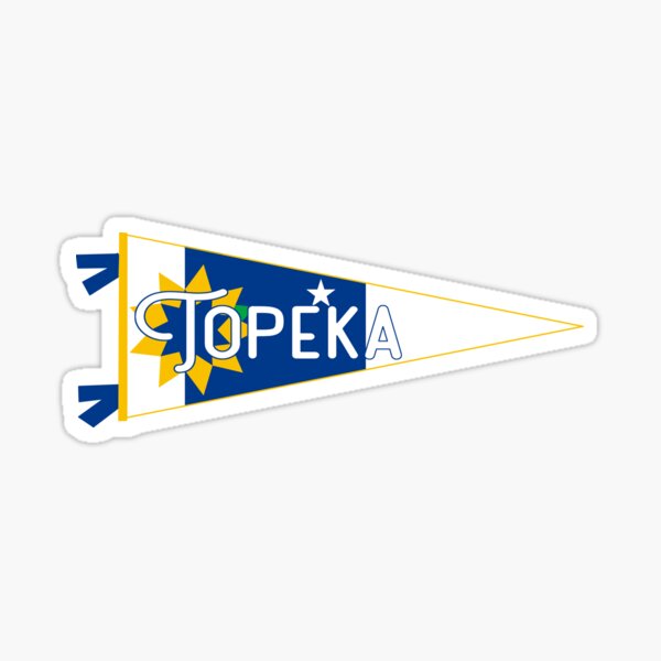 Topeka Flag Pennant Sticker